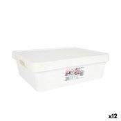 Frvaringslda med lock Tontarelli Maya Vit 9,2 l 36 x 28 x 11 c