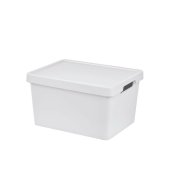 Frvaringslda med lock Tontarelli Maya Vit 16,2 L 36 x 28 x 20