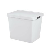 Frvaringslda med lock Tontarelli Maya Vit 23,9 L 36 x 28 x 31,
