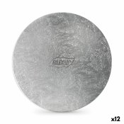 Kakfat Algon Silvrig 40 x 40 x 1,5 cm Rund (12 antal)