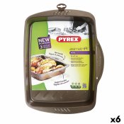 Rektangulr bakform Pyrex Asimetria Svart Metall 35 x 27 cm Rekt