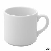 Set med kaffekoppar Ariane Prime Vit Keramik 200 ml Kaffe/ Caf