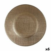 Platt skl Vivalto 3239121P-5 Gyllene Glas 21 x 2 x 21 cm (6 ant