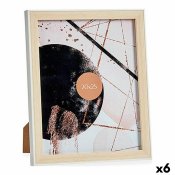 Fotoram Tr Brun Vit Plast Glas (22,6 x 2 x 27,6 cm) (6 antal)
