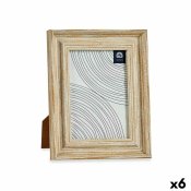 Fotoram Glas Gyllene Tr Brun Plast (19 x 2 x 24 cm) (6 antal)