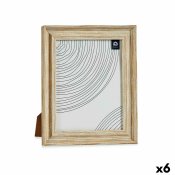 Fotoram Glas Gyllene Tr Brun Plast (26 x 2 x 31 cm) (6 antal)