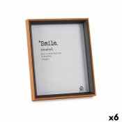 Fotoram Glas Svart Brun Tr MDF (22 x 27 x 3 cm) (6 antal)