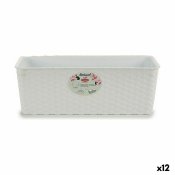 Blomlda Stefanplast Vit Plast 39 x 13,5 x 15 cm (12 antal)