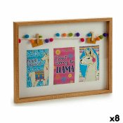 Fotoram fr upphngning tofsar Lama Multicolour Tr 30 x 3 x 41