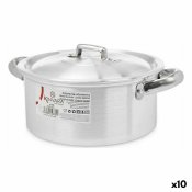 Kastrull med lock Kinvara 100004 Silvrig (10 antal)