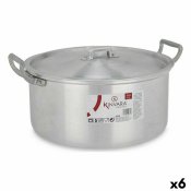 Kastrull med lock Kinvara 100008 Silvrig 6,5 L 35 x 16 x 28 cm (