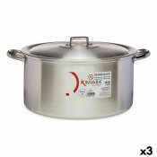 Kastrull med lock Kinvara 100014 Silvrig 20 L (3 antal)