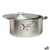 Kastrull med lock Kinvara 100015 Silvrig 53 x 24 x 43 cm (3 anta