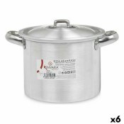 Gryta med lock Kinvara 100031 Silvrig Aluminium 23,5 x 15 x 18 c