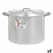 Gryta med lock Kinvara 100042 Silvrig Aluminium  36 cm (2 antal