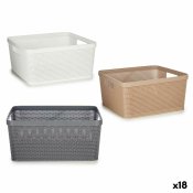 Multifunktionell korg Kipit 4730 Vit Beige Gr Plast 10 L 36 x 1