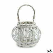 Ljusstakar Vit vide Glas 30 x 19 x 25,5 cm (6 antal)
