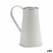 Kruka Mjlkkanna Vit Silvrig Metall 17 x 18,5 x 11,3 cm (24 anta