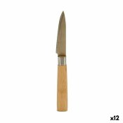 Skalkniv Kinvara KT116042E Brun Silvrig Bambu Rostfritt stl 22