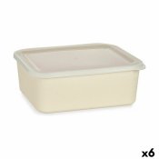 Frvaringslda med lock Gul 17 x 8 x 23,5 cm (6 antal)