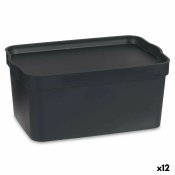 Frvaringslda med lock Kipit TP594-1 Antracitgr Plast 7,5 L 21