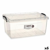 Frvaringslda med lock Transparent Plast 22 L 32 x 20,5 x 50 cm