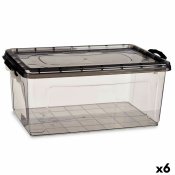 Frvaringslda med lock Kipit TP547-2 Antracitgr Plast 22 L (6