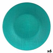 Platt skl Vivalto 323928P Turkos Glas 27,5 x 2 x 27,5 cm (6 ant