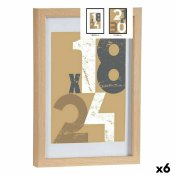 Fotoram 24 x 2,5 x 32,5 cm Naturell Glas Tr MDF (6 antal)