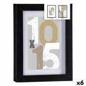 Fotoram 16 x 21 x 2,5 cm Svart Glas Tr MDF (6 antal)