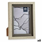 Fotoram 13,5 x 18,8 x 2 cm Glas Gr Beige Plast (6 antal)
