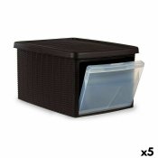 Frvaringslda med lock Stefanplast Elegance Oldals Brun Plast