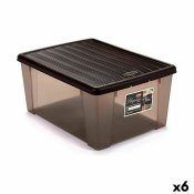 Frvaringslda med lock Stefanplast Elegance Brun Plast 15 L 29