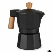 Italiensk Kaffepanna Kinvara A611BQ-3 T Brun Svart Tr Aluminium