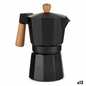 Italiensk Kaffepanna Kinvara A611BQ-6 T Brun Svart Tr Aluminium
