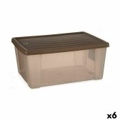 Frvaringslda med lock Stefanplast Elegance Brun Plast 29 x 17