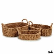 Korgset Med handtag Brun 750 ml 1,5 L 3 L 37 x 23,5 x 17 cm 33 x