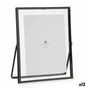 Fotoram Svart Metall Glas Plast 20,5 x 1 x 25,2 cm (12 antal)