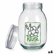 Burk Vivalto Reuse Transparent 1,8 L Glas (4 antal)