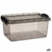 Frvaringslda med lock Kipit TP545-2 Antracitgr Plast (12 anta