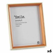Fotoram 22 x 27 x 3 cm Glas Brun Vit Tr MDF (6 antal)