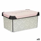 Frvaringslda med lock Kipit Vibes Rosa Plast Pilar 5 L 19 x 13