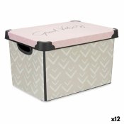 Frvaringslda med lock Kipit Vibes Rosa Plast Pilar 17 L 28 x 2