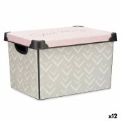 Frvaringslda med lock Kipit Vibes Rosa Plast Pilar 22 L 30 x 2