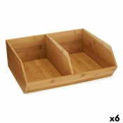 Stapelbar frvaringslda Kinvara JWKW-5152 (2) Brun Bambu 34,5 x