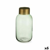 Vas Grn Gyllene Glas 11,5 x 24 x 11,5 cm (6 antal)