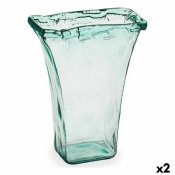 Vas 27 x 34,5 x 14 cm Glas Transparent (2 antal)