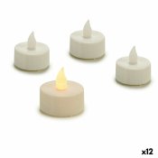 Set med levande ljus LED Vit 4 x 4 x 3,7 cm (12 antal)