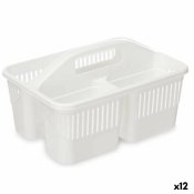 Organiserare Rengrande Vit Plast 31,3 x 18 x 22 cm (12 antal)