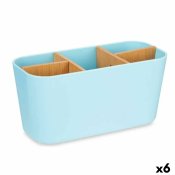 Tandborsthllare Berilo B9045-BLUE Bl Bambu polypropen 21 x 10